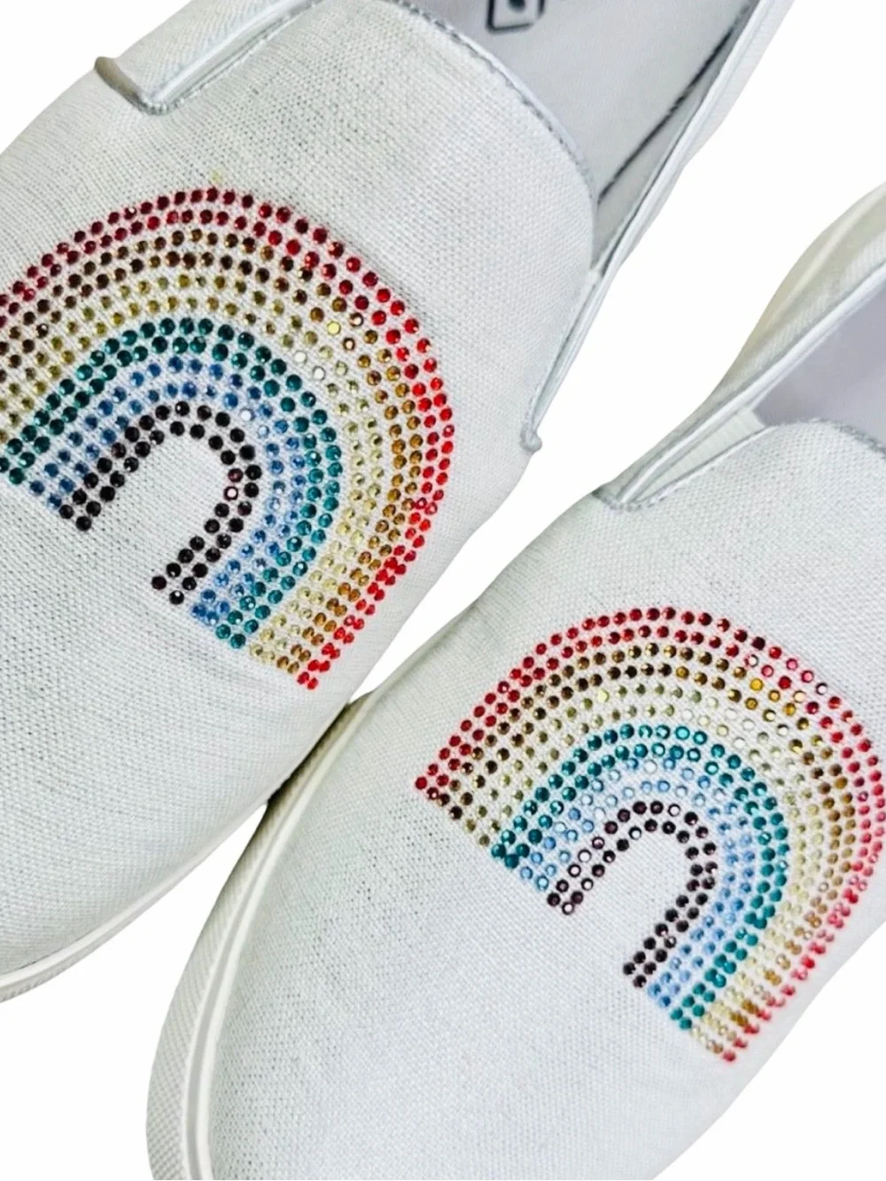 Katy Perry The Kerry Canvas Rainbow Slip-On Sneakers - Size 7.5W